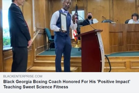 BLACK GEORGIA BOXING COACH HONORED FOR HIS ‘POSITIVE IMPACT’ TEACHING SWEET SCIENCE FITNESS