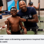 An Olympian says a drowning experience inspired him to teach children to swim